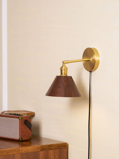 Oakmere Wood Plug In Indoor Wall Light