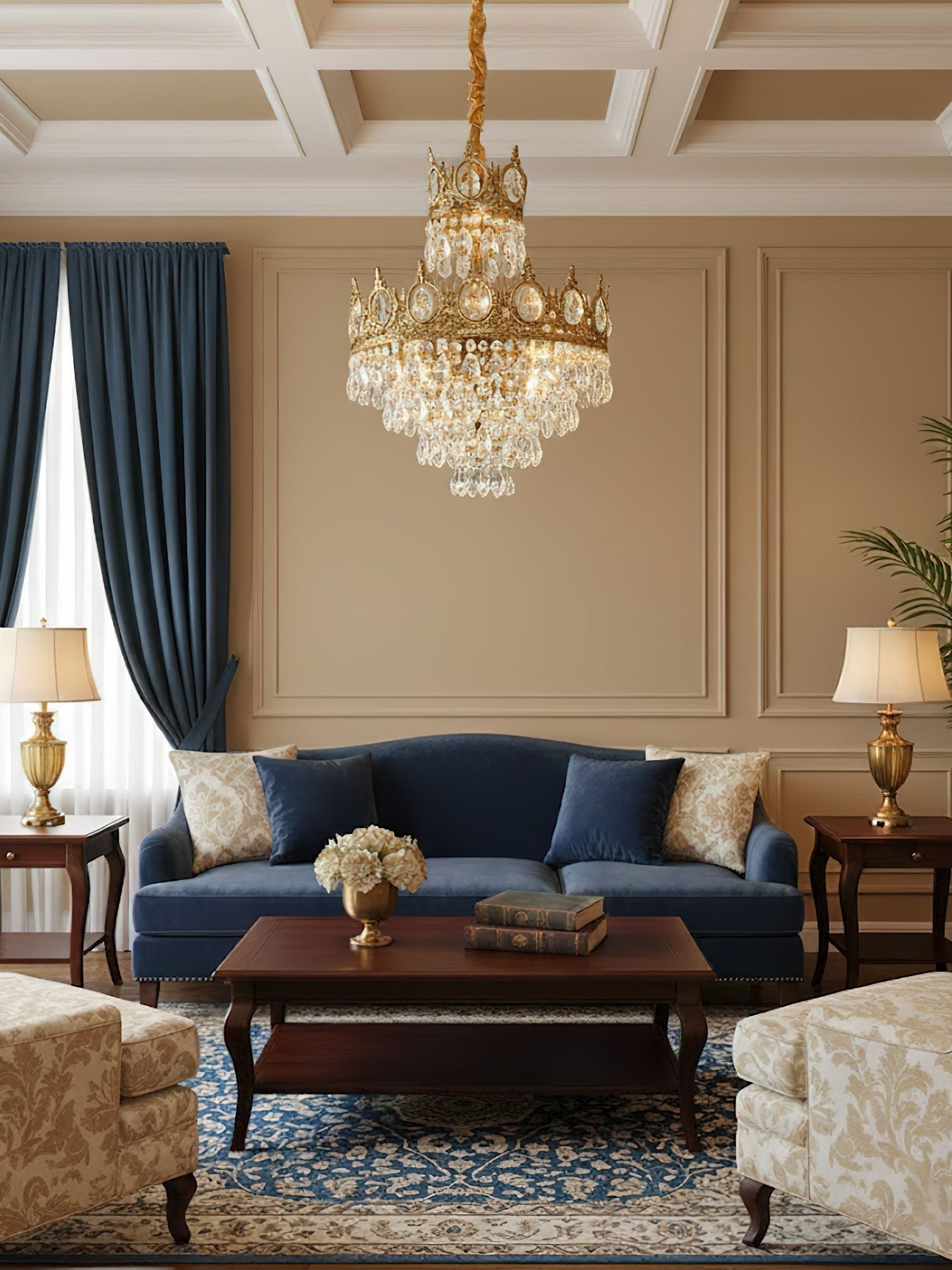 Luxeian Vintage Crystal Chandelier