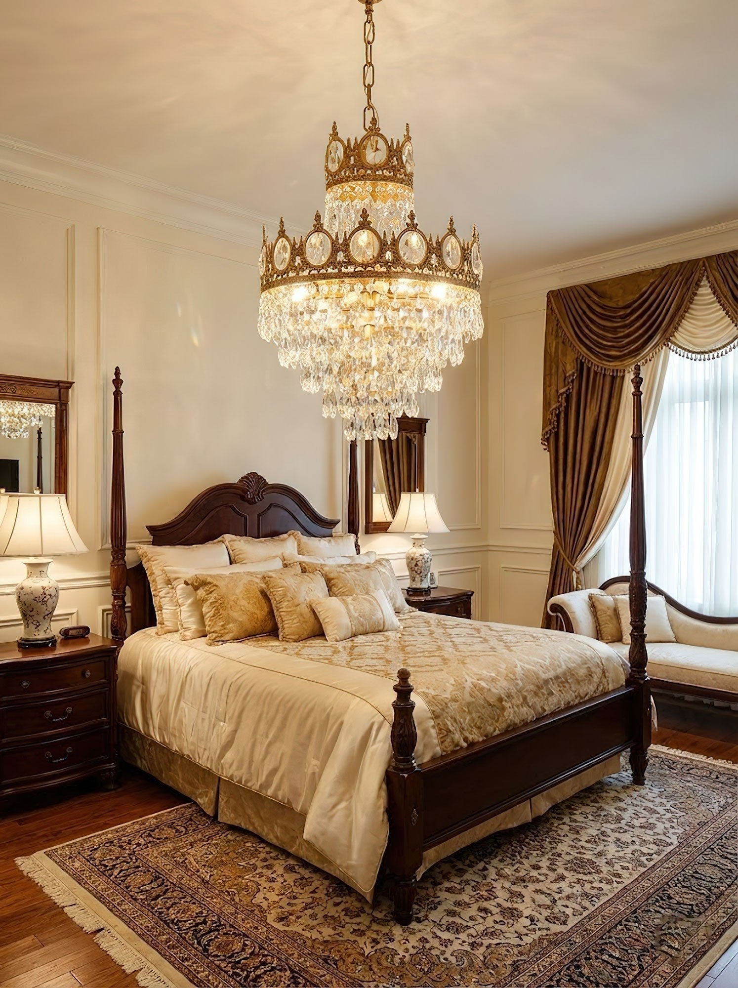 Luxeian Vintage Crystal Chandelier