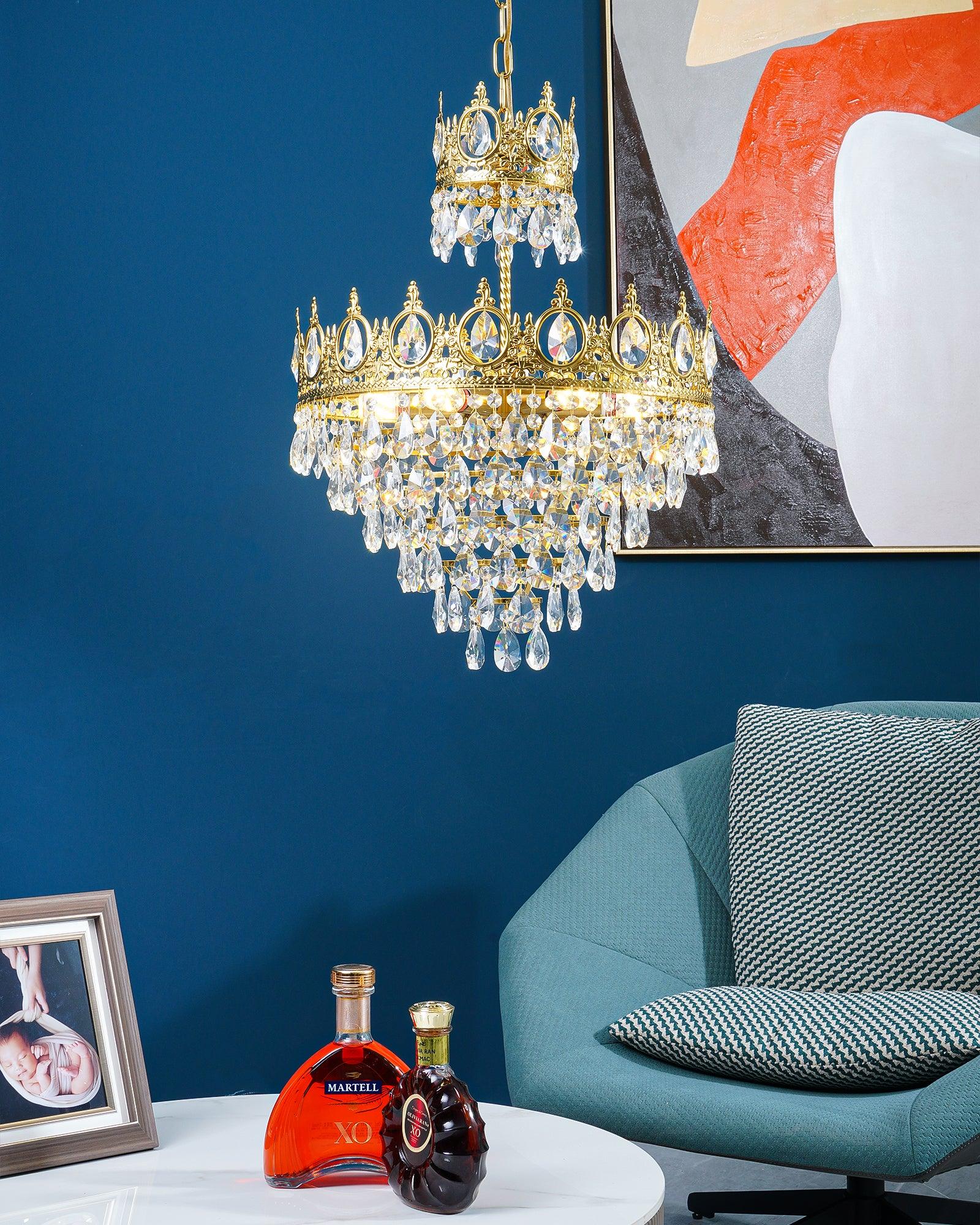 Luxeian Vintage Crystal Chandelier