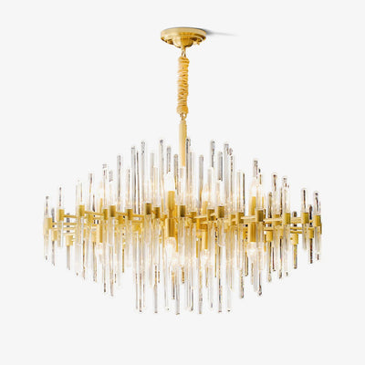Solara Chandelier Antique Brass Starburst - Neutral Decor