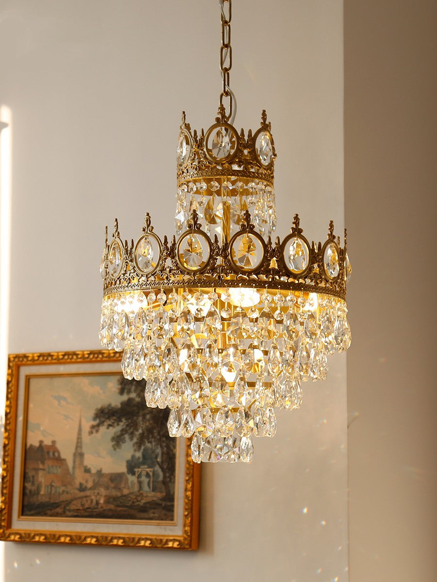 Luxeian Vintage Crystal Chandelier