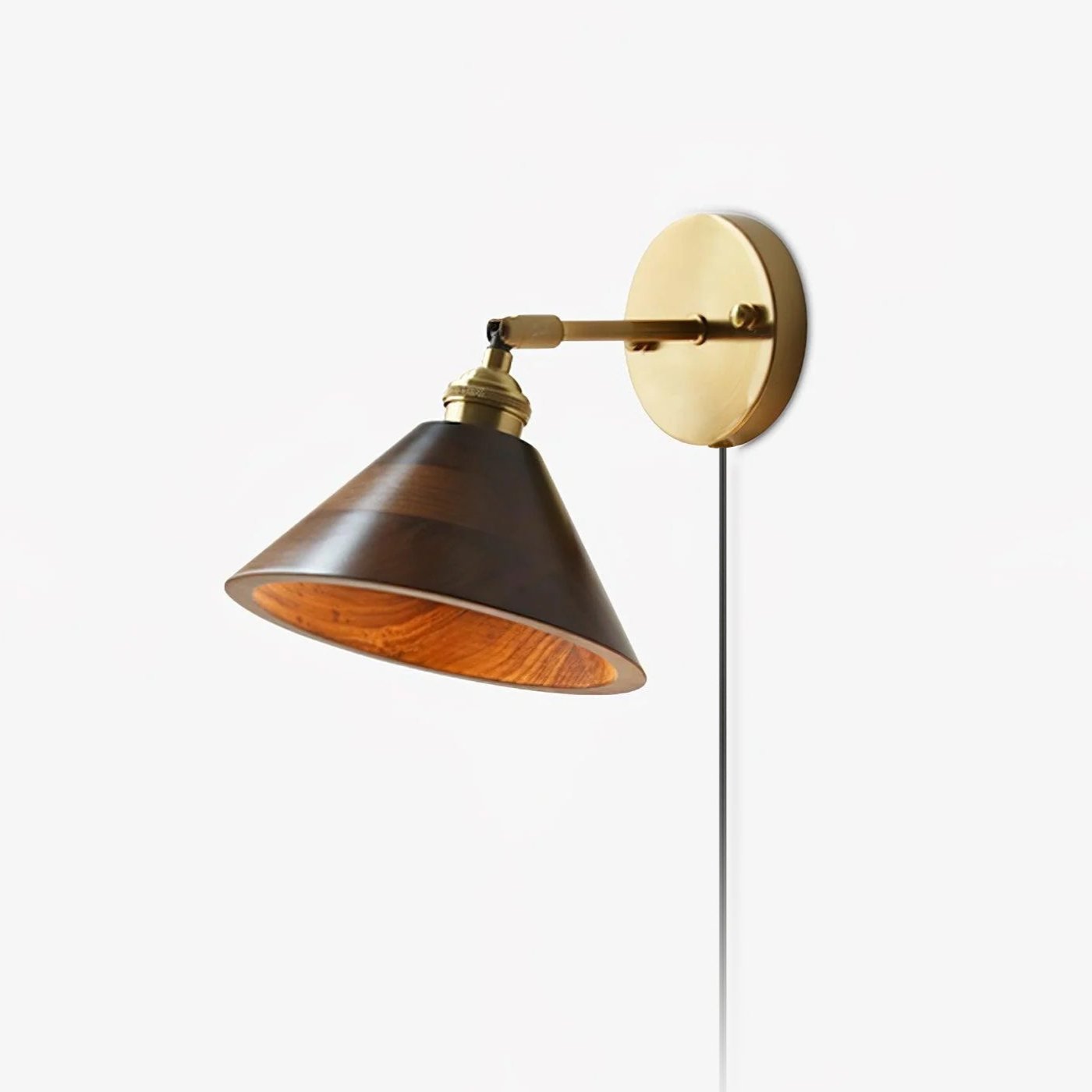 Oakmere Wood Plug In Indoor Wall Light