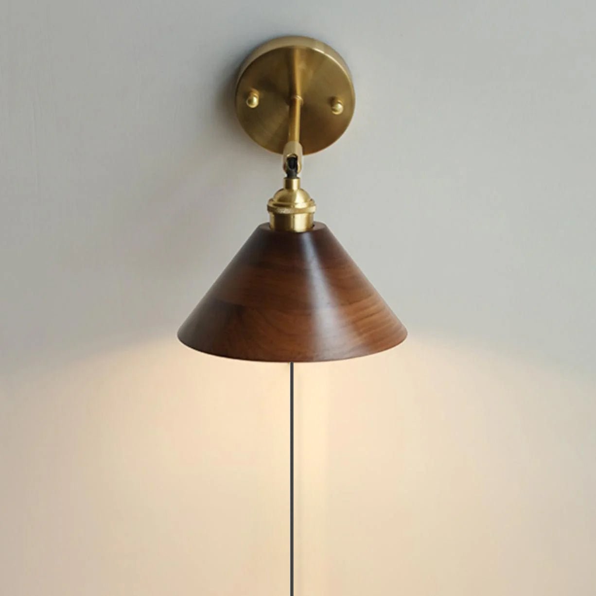 Oakmere Wood Plug In Indoor Wall Light