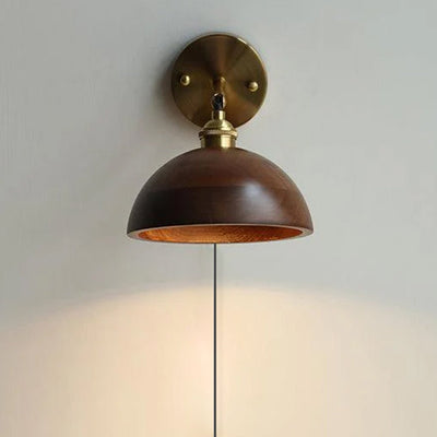 Oakmere Wood Plug In Indoor Wall Light
