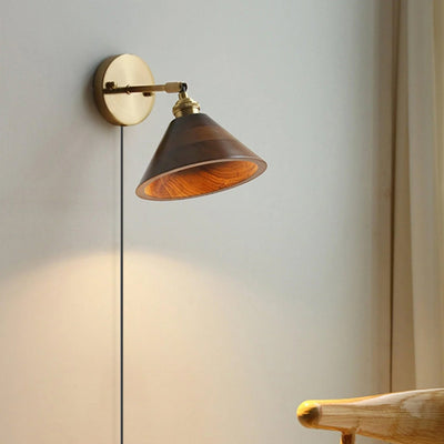 Oakmere Wood Plug In Indoor Wall Light