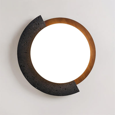 Ritta Travertine Oval LED Ceiling Light - Neutral Decor
