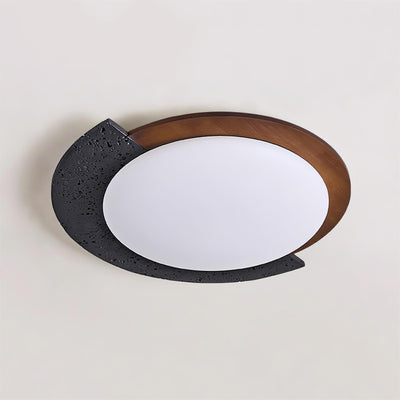 Ritta Travertine Oval LED Ceiling Light - Neutral Decor