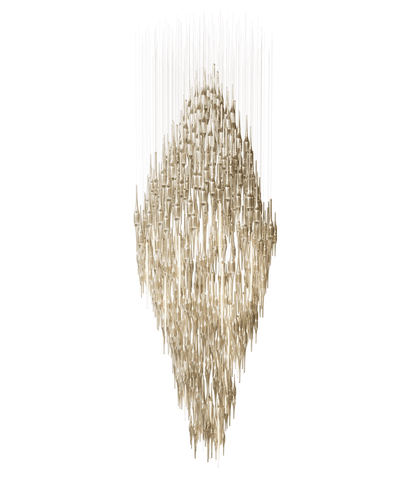 HydroDrop Amber Glass Grand Cascade  Chandelier