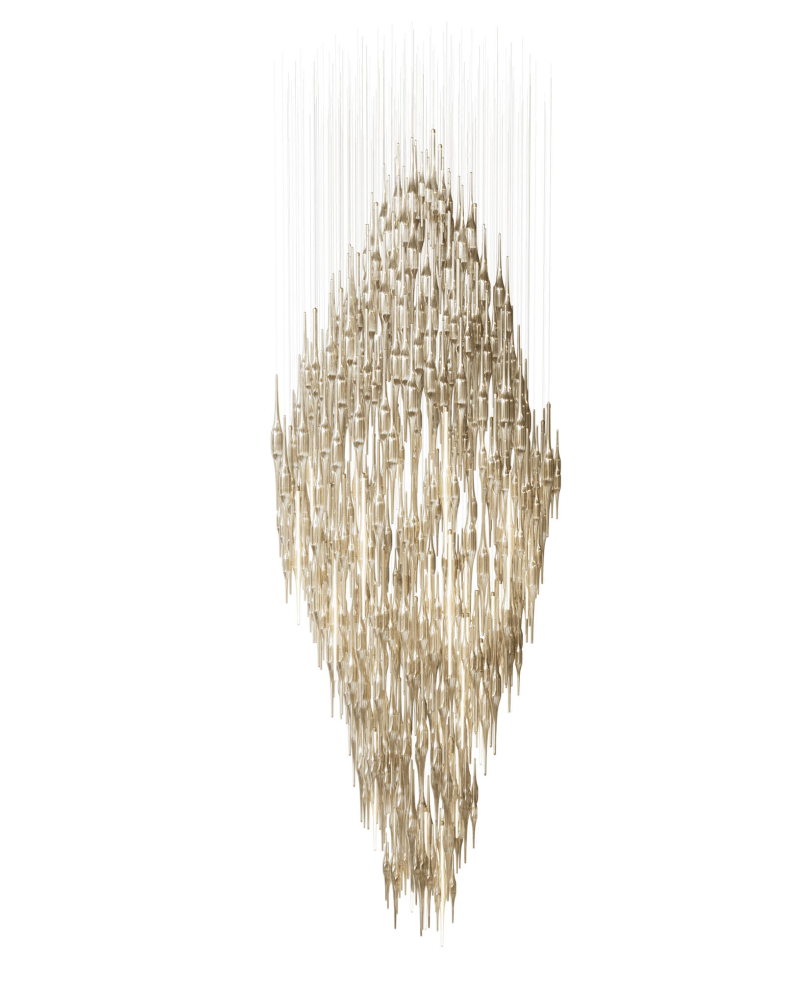 HydroDrop Amber Glass Grand Cascade  Chandelier