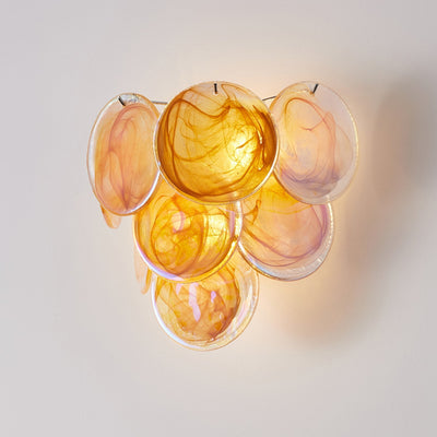 Vivelle Wall Light Ethereal Glass Petal - Neutral Decor