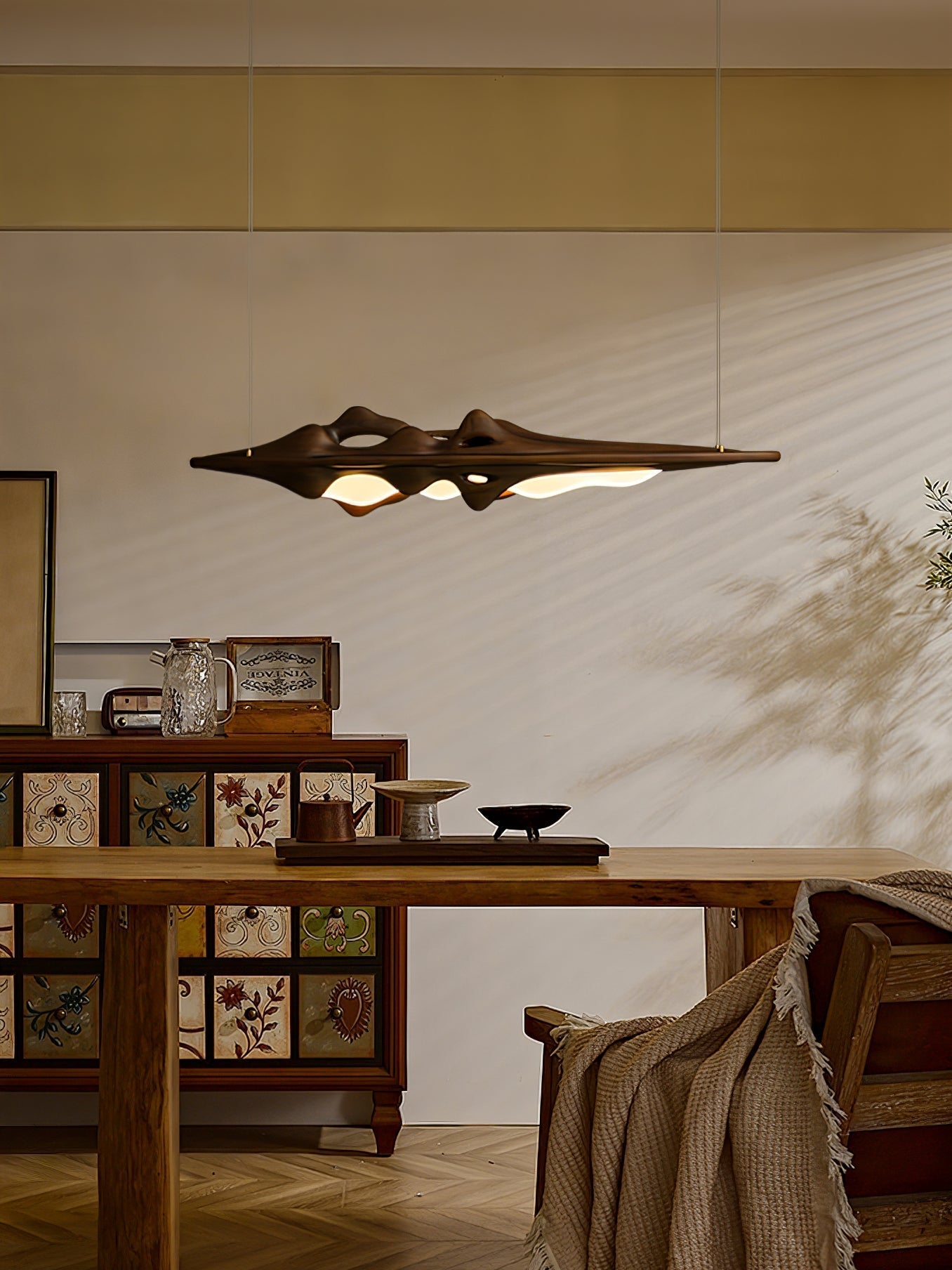 Ulsorira Topographic Wood Pendant Light