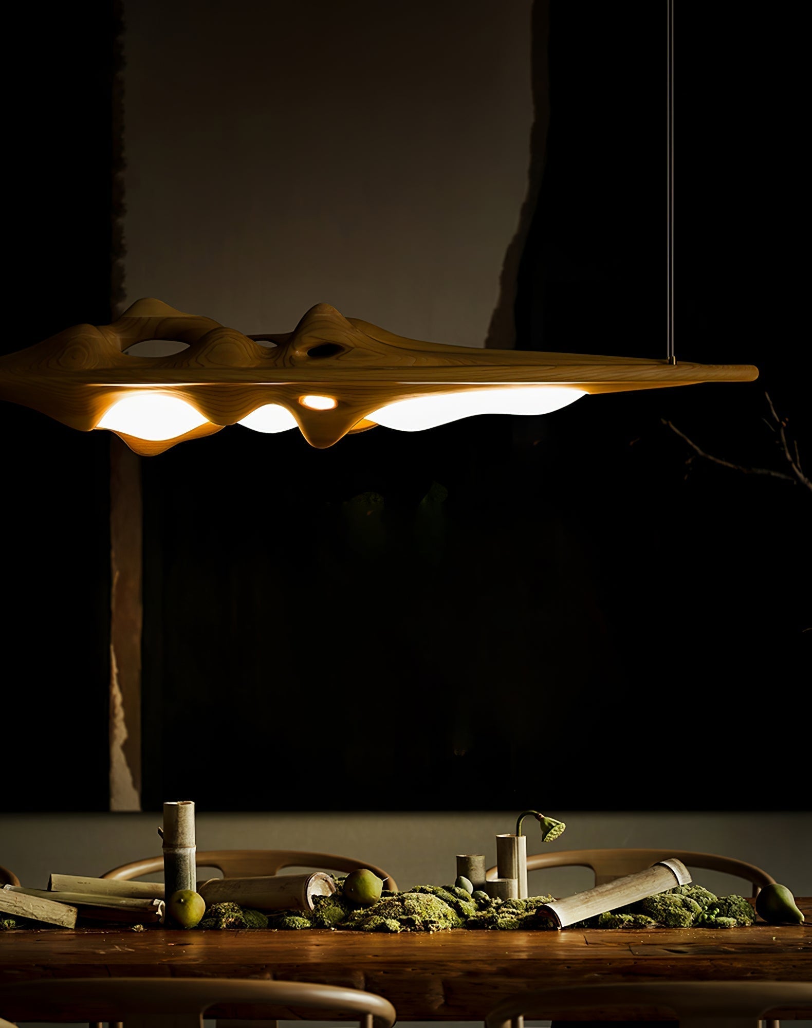 Ulsorira Topographic Wood Pendant Light