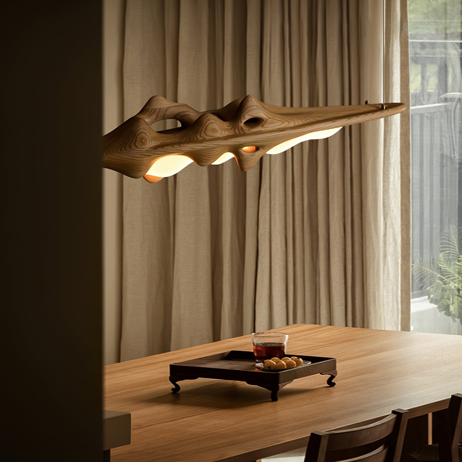 Ulsorira Topographic Wood Pendant Light