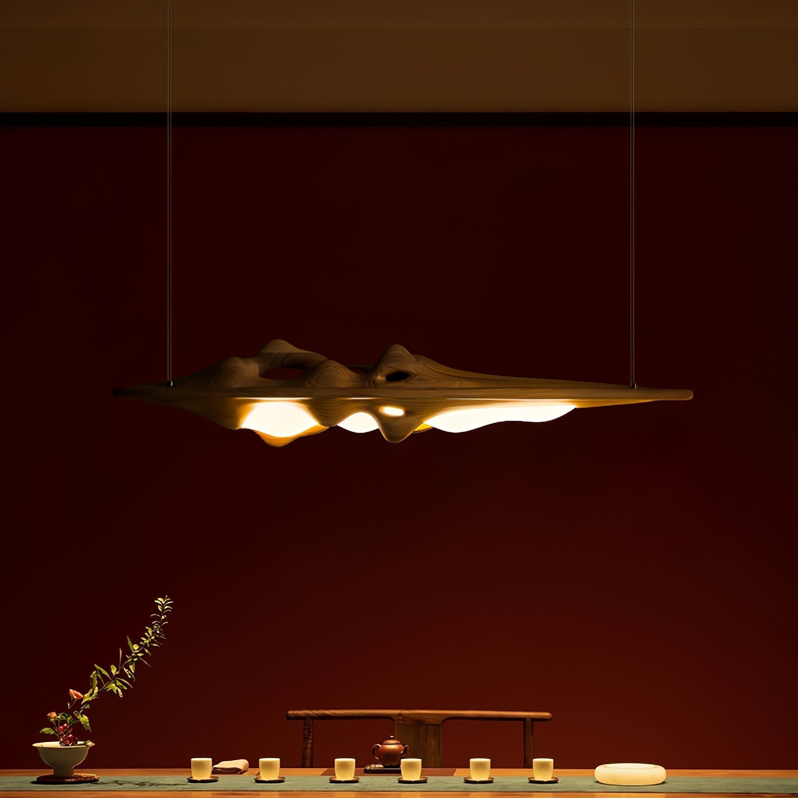 Ulsorira Topographic Wood Pendant Light