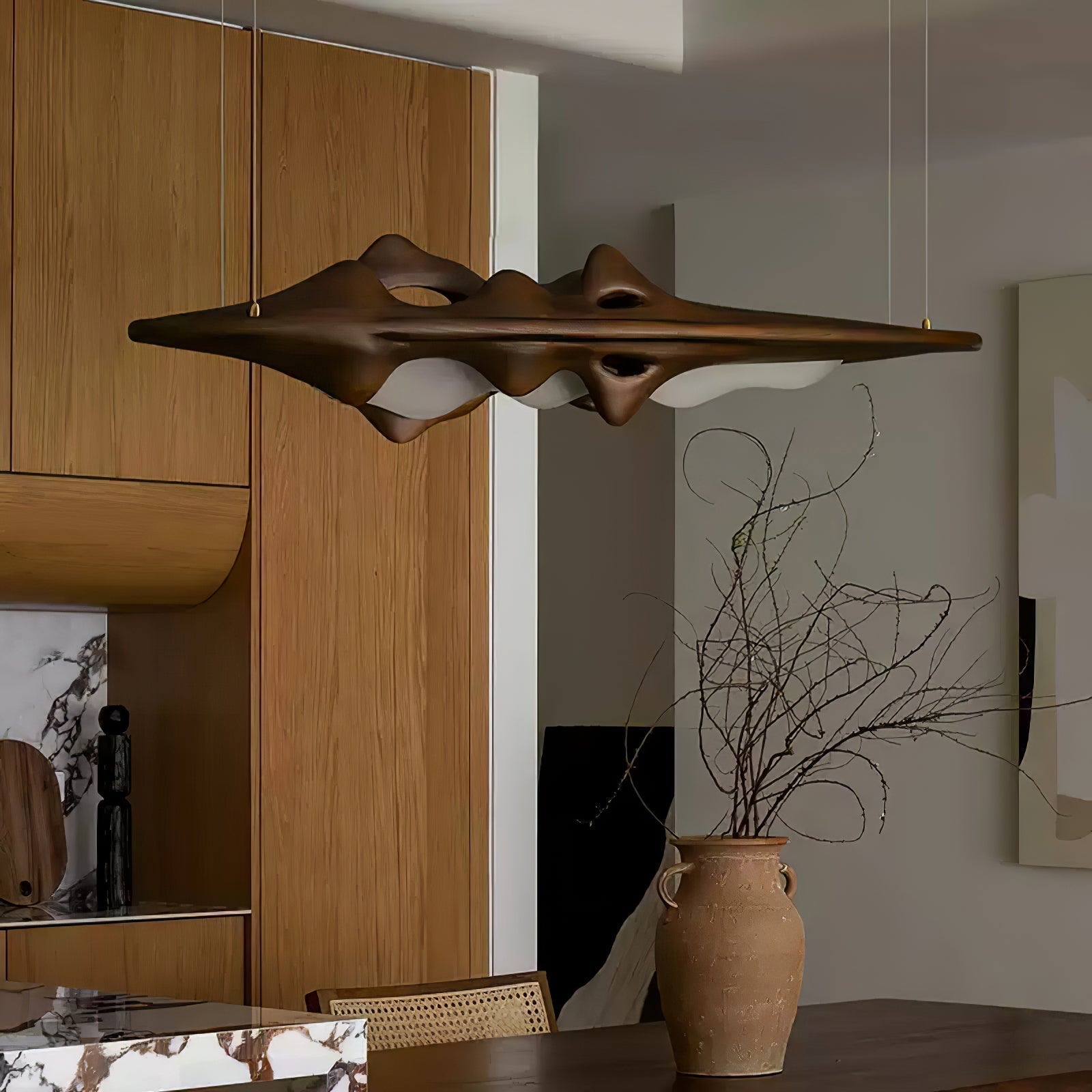 Ulsorira Topographic Wood Pendant Light