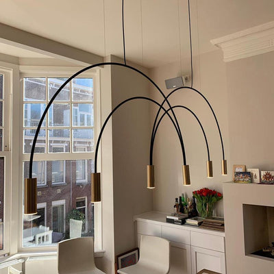 Noriel Pendant Lamp Overlapping Cylinder Minimalist Dining Room