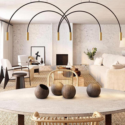 Noriel Pendant Lamp Overlapping Cylinder Minimalist Dining Room