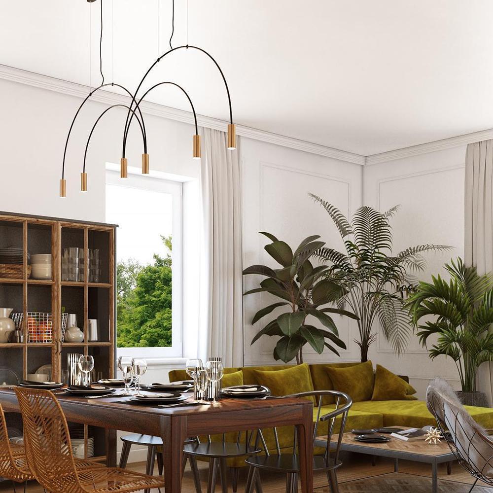 Noriel Pendant Lamp Overlapping Cylinder Minimalist Dining Room