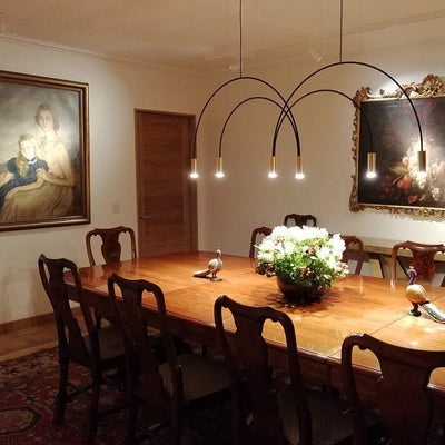 Noriel Pendant Lamp Overlapping Cylinder Minimalist Dining Room