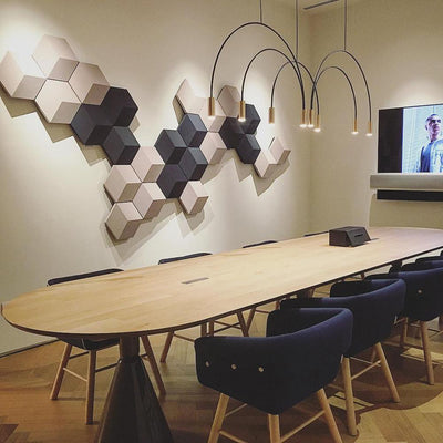 Noriel Pendant Lamp Overlapping Cylinder Minimalist Dining Room