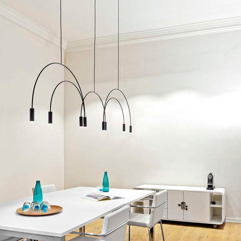 Noriel Pendant Lamp Overlapping Cylinder Minimalist Dining Room