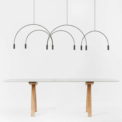 Noriel Pendant Lamp Overlapping Cylinder Minimalist Dining Room