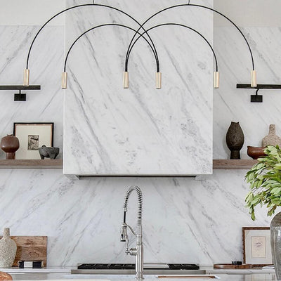 Noriel Pendant Lamp Overlapping Cylinder Minimalist Dining Room