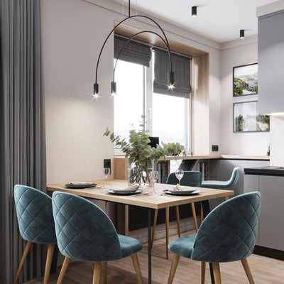 Noriel Pendant Lamp Overlapping Cylinder Minimalist Dining Room