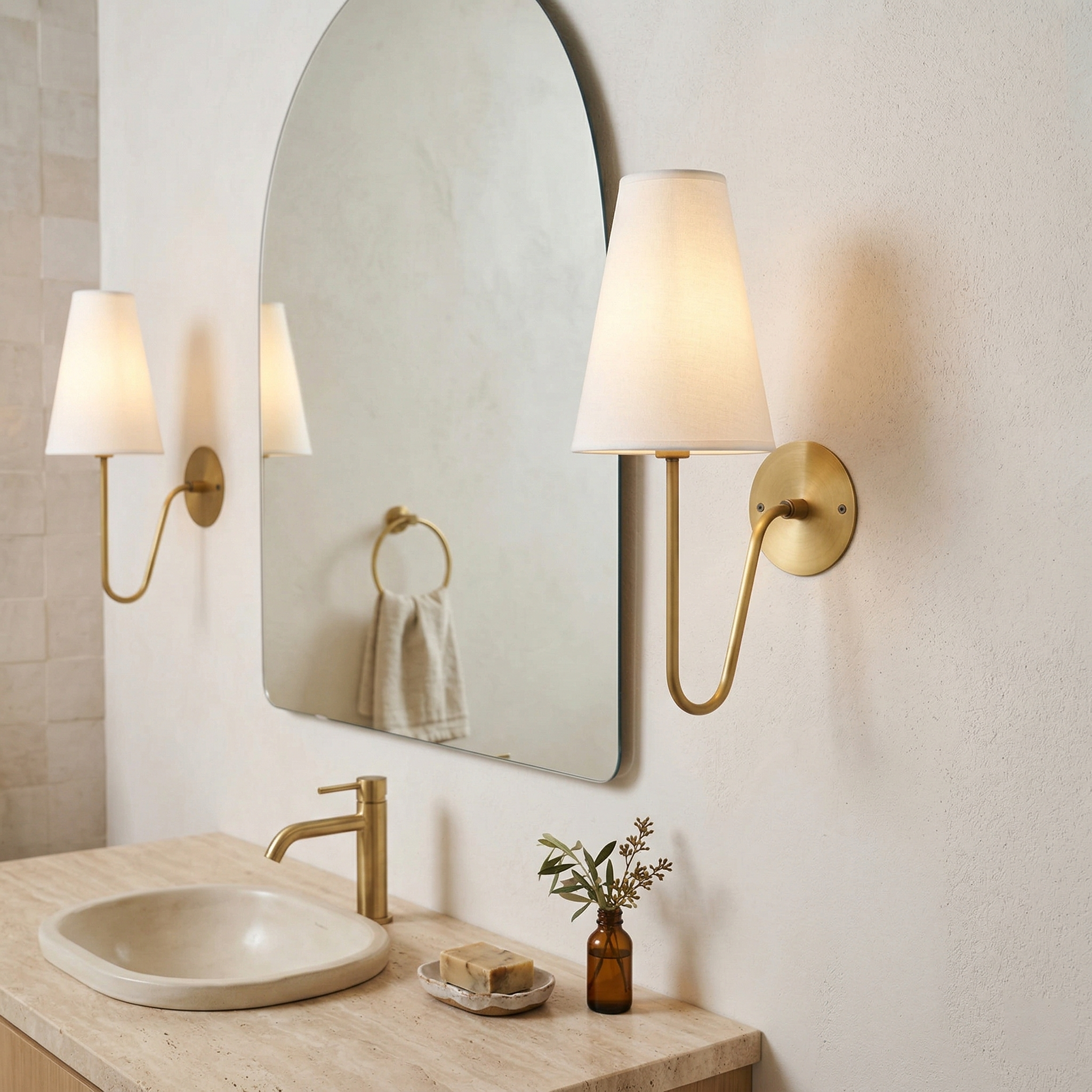 Nerafield Brass Indoor Wall Light