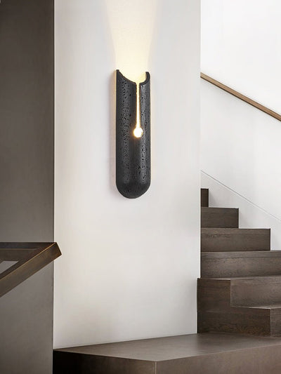 Elraeila Split Black Travertine Wall Light