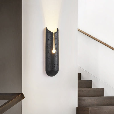 Elraeila Split Black Travertine Wall Light