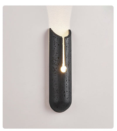 Elraeila Split Black Travertine Wall Light