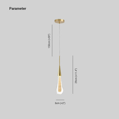 Kristy Pendant Light Crystal & Glass Droplet - Neutral Decor