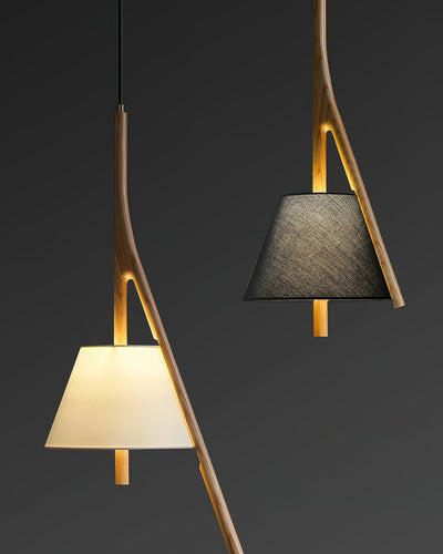 Zovenarae Triangular Wood Pendant Light
