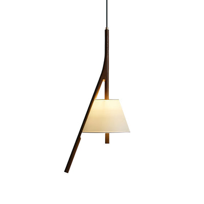 Zovenarae Triangular Wood Pendant Light