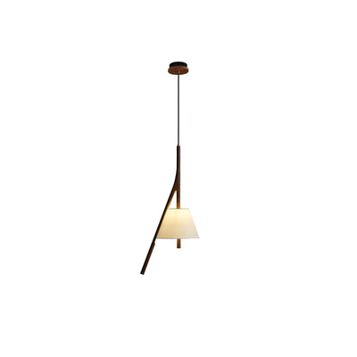 Zovenarae Triangular Wood Pendant Light