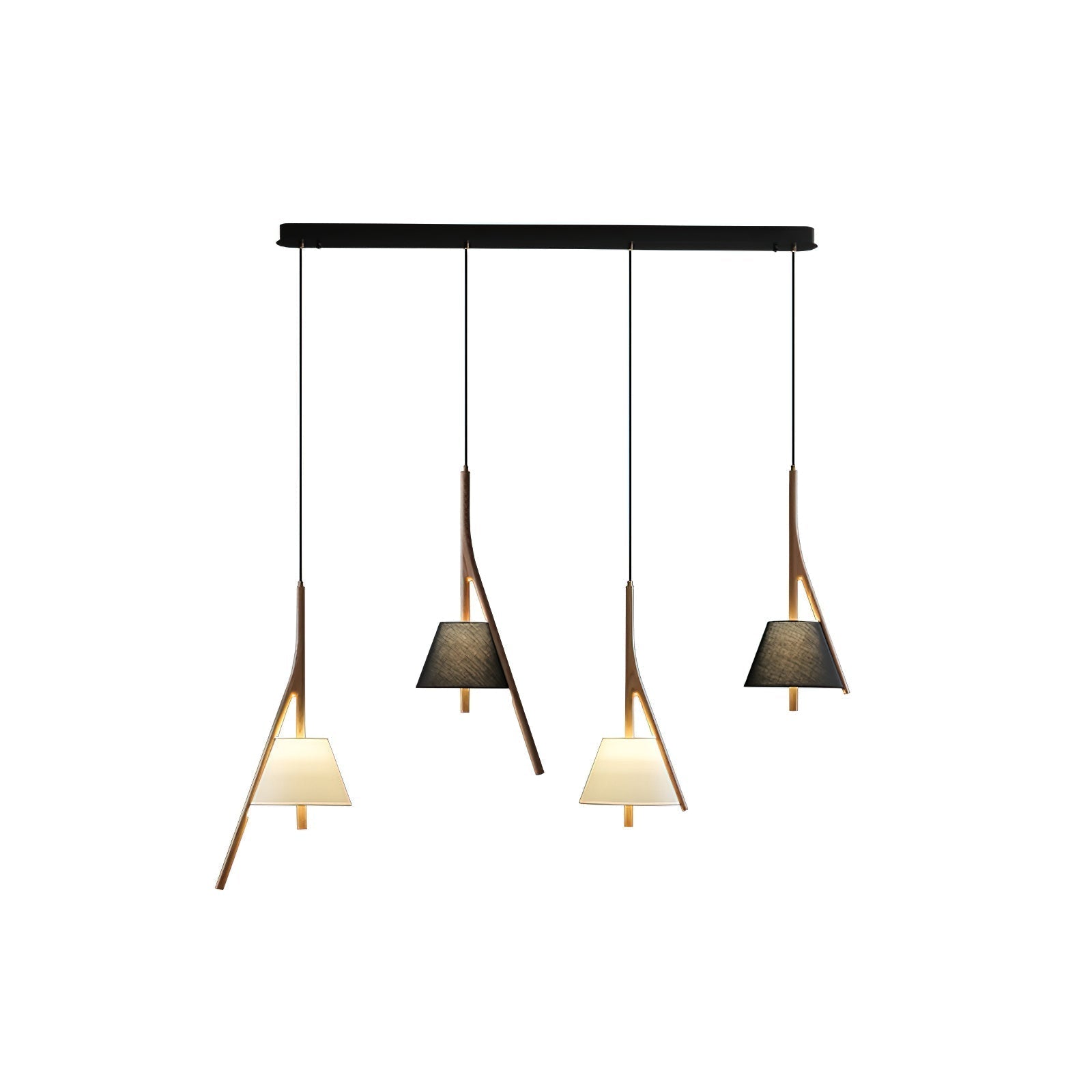 Zovenarae Triangular Wood Pendant Light
