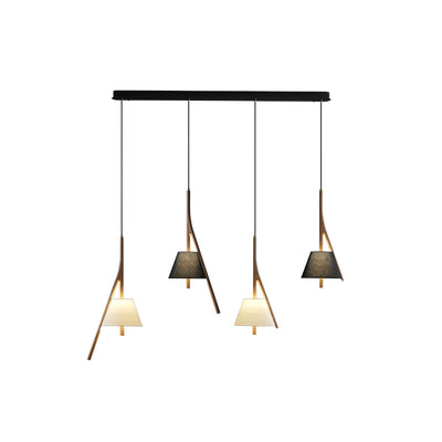 Zovenarae Triangular Wood Pendant Light