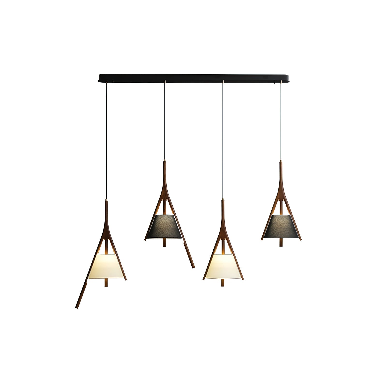 Zovenarae Triangular Wood Pendant Light