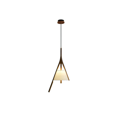 Zovenarae Triangular Wood Pendant Light