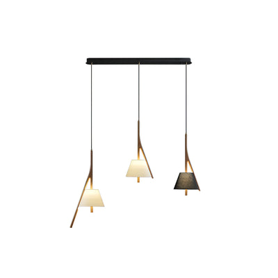 Zovenarae Triangular Wood Pendant Light