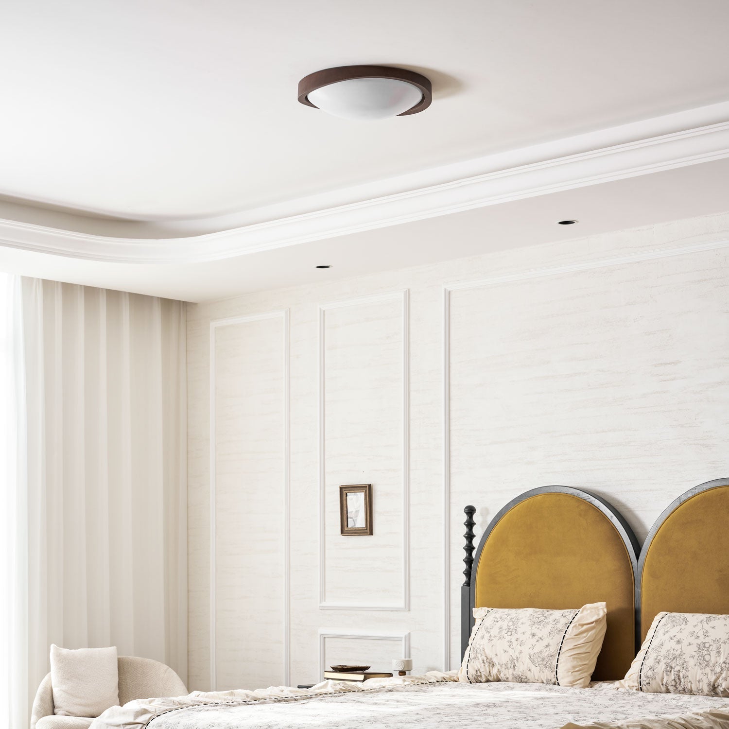 Fairborne Curved Edge Flush Mount Ceiling Light