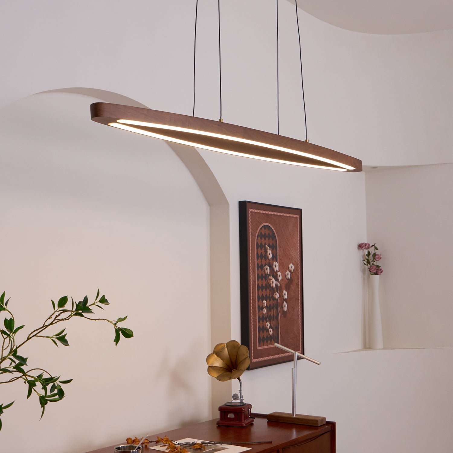 Hylan Wood Minimalist Pendant Lamp