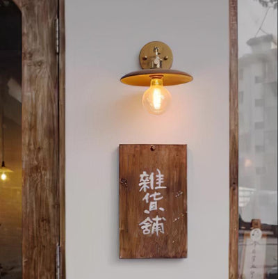 Auroelia Brass Rustic Wall Lamp