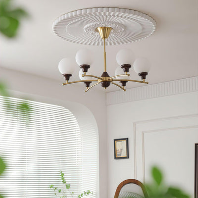 Elvanella Chandelier Walnut Glass Balls