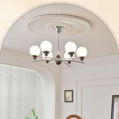 Elvanella Chandelier Walnut Glass Balls