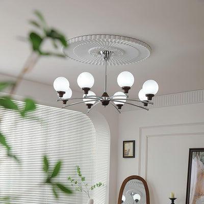 Elvanella Chandelier Walnut Glass Balls