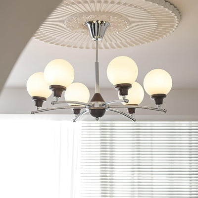 Elvanella Chandelier Walnut Glass Balls