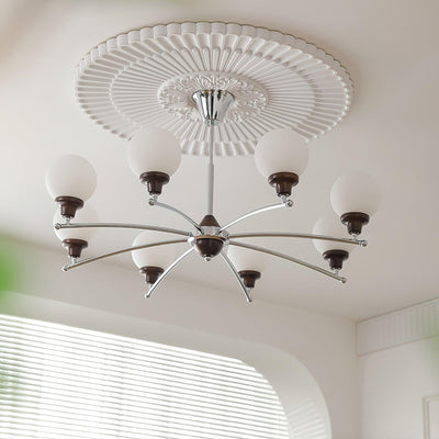 Elvanella Chandelier Walnut Glass Balls